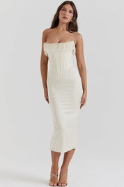 Women Midi Dress | Strapless Corset Occasion Wear-Women Dress-Homefinn