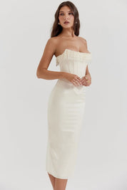 Women Midi Dress | Strapless Corset Occasion Wear-Women Dress-Homefinn
