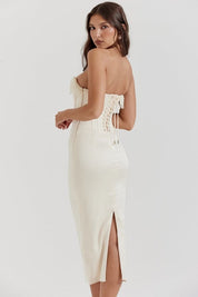 Women Midi Dress | Strapless Corset Occasion Wear-Women Dress-Homefinn