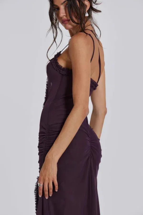 Women Printed Maxi Dress | Cut Out Sleeveless Occasion Wear-Women Dress-Homefinn
