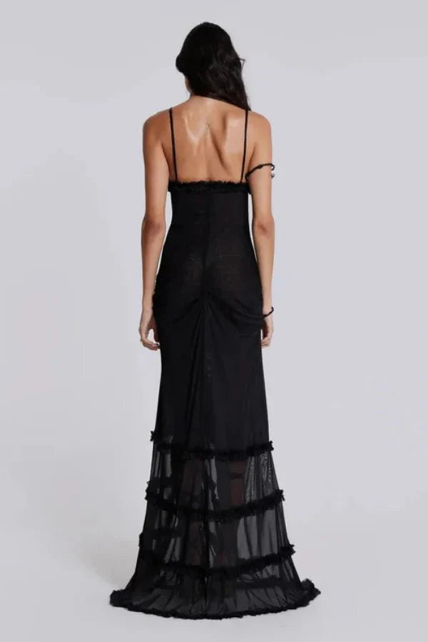 Women Printed Maxi Dress | Cut Out Sleeveless Occasion Wear-Women Dress-Homefinn