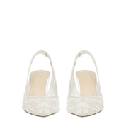 Women Slingback Heels | Pointed Toe Embroidered Occasion Shoes-Women Shoes-Homefinn