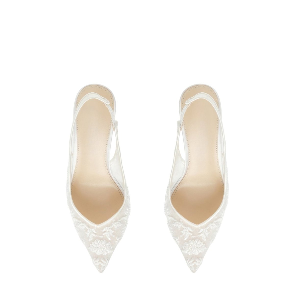Women Slingback Heels | Pointed Toe Embroidered Occasion Shoes-Women Shoes-Homefinn