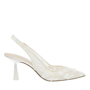 Women Slingback Heels | Pointed Toe Embroidered Occasion Shoes-Women Shoes-Homefinn
