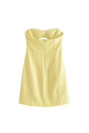 Women Strapless Mini Dress | Cut Out Bodycon Party Wear-Women Dress-Homefinn