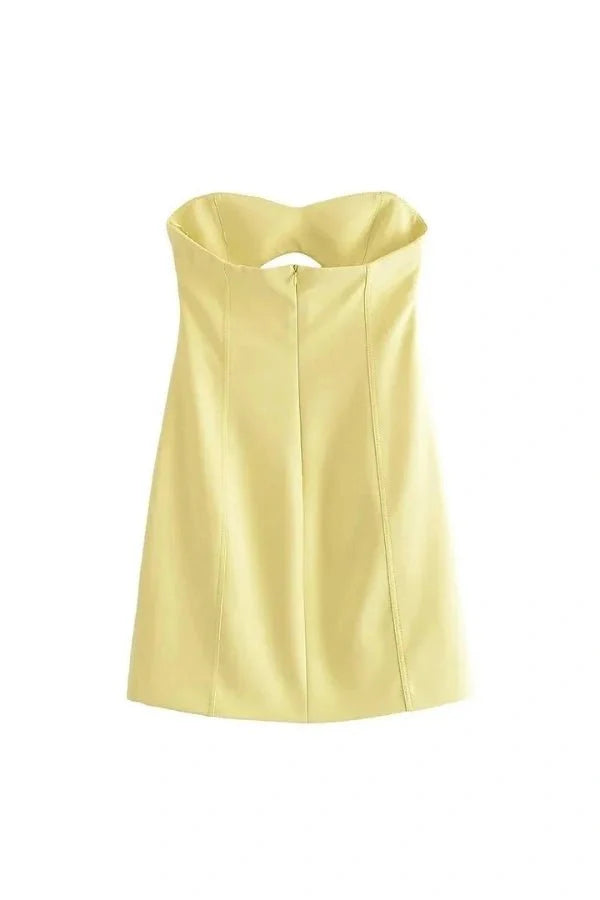 Women Strapless Mini Dress | Cut Out Bodycon Party Wear-Women Dress-Homefinn