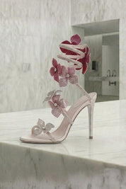 Women Strappy High Heel Sandals | Butterfly Lace Up Occasion Shoes-Women Shoes-Homefinn