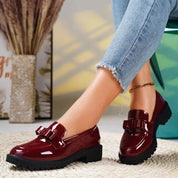 Mia | Women's Orthopedic Loafers Patent Leather Slip-On Bow - Image 3