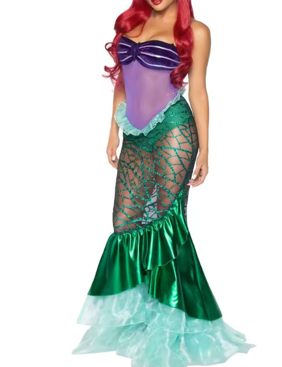 Women's Mermaid Costume Dress | Strapless Party Dress