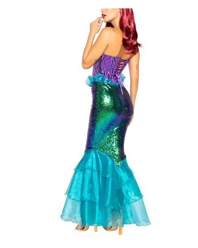 Women's Mermaid Costume Dress | Strapless Party Dress
