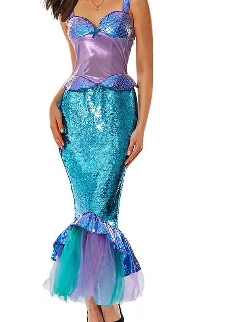 Women's Mermaid Costume Dress | Strapless Party Dress