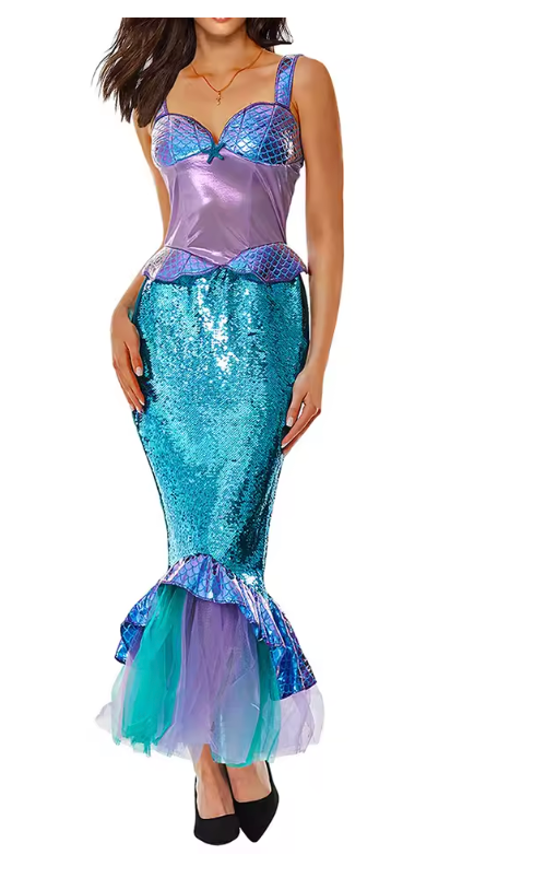 Women's Mermaid Costume Dress | Strapless Party Dress