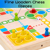 Wooden Board Game Set | Multi Game Family Game