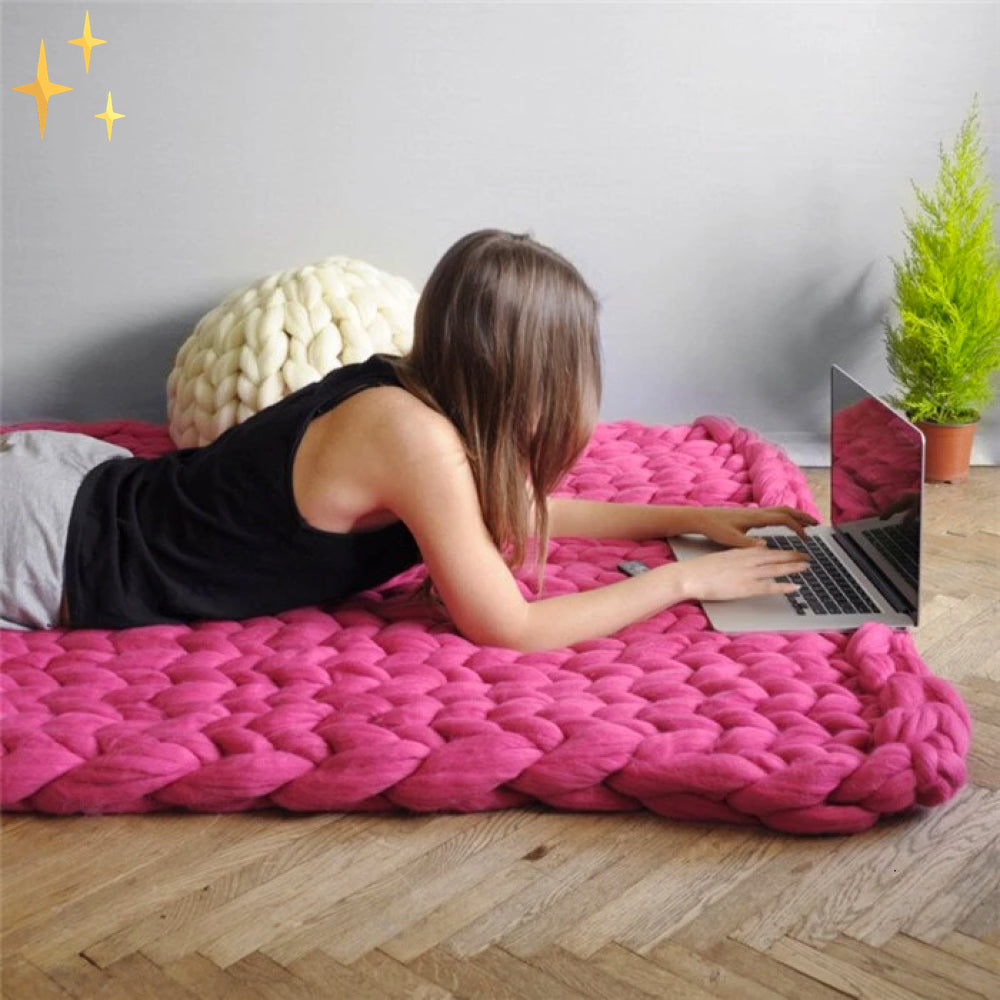 Chunky Knitting Yarn | Giant Arm Knitting Blanket-Knitting-Homefinn