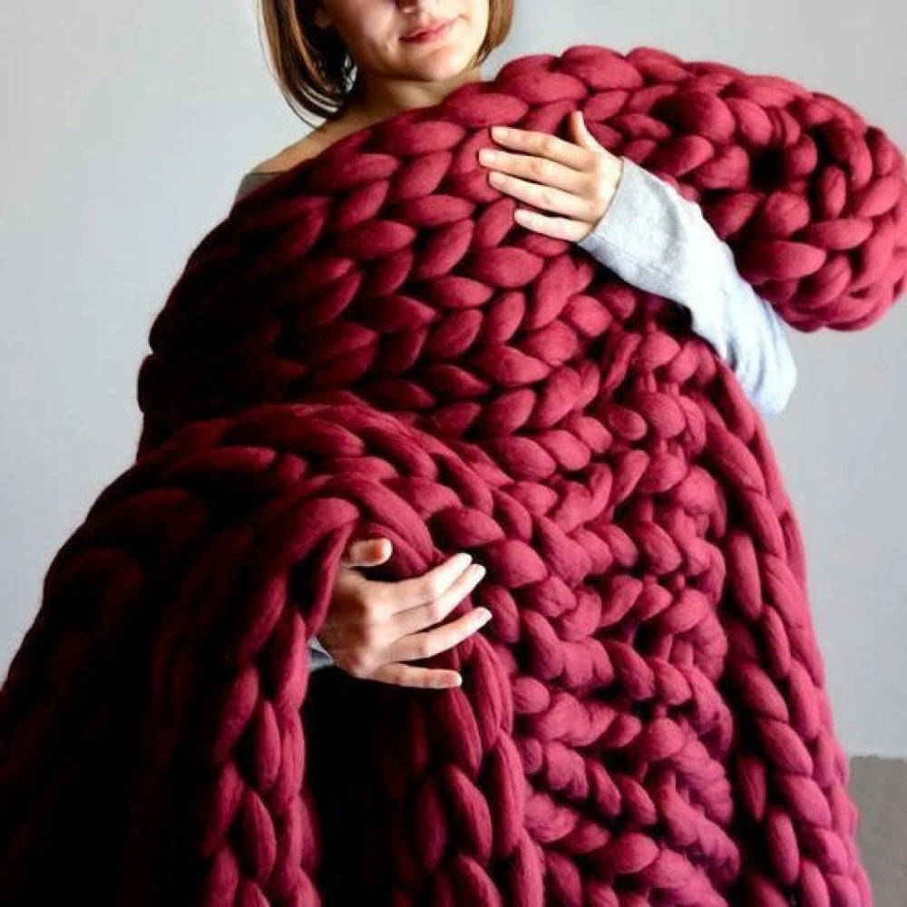 Chunky Knitting Yarn | Giant Arm Knitting Blanket-Knitting-Homefinn